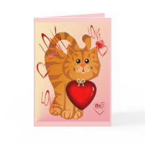 Kitty Hearts Card