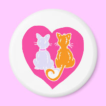 Kitty Hearts magnets