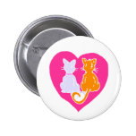 Kitty Hearts Pinback Button