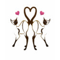Kitty Hearts T-Shirt by Lotacats Kitty Hearts T-Shirt