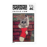 Kitty in a Stocking Postage