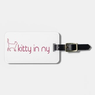 kitty in NY - pet carrier tag Tag For Luggage