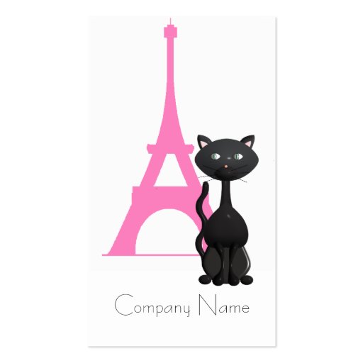 Kitty in Paris Business Card Templates (back side)