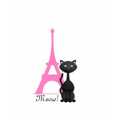 Kitty in Paris Tee Shirt by candystore