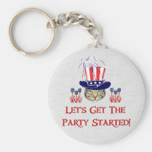 Kitty Independence Day Key Chain