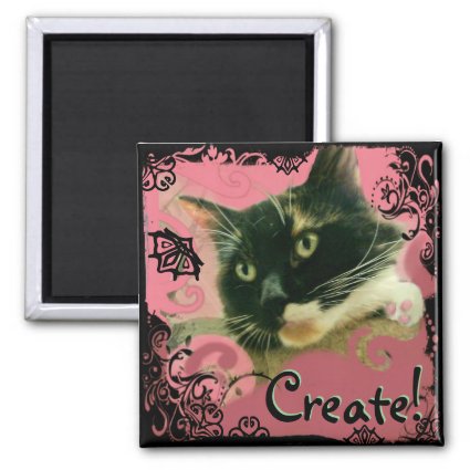 Kitty Inspirations Magnet, CREATE! Refrigerator Magnets