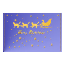 Kitty Kat Christmas Sled Poster posters