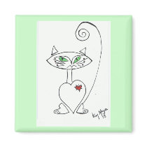 kitty kat Fridge Magnet