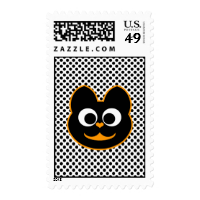 Kitty Kat Orange Postage Stamps