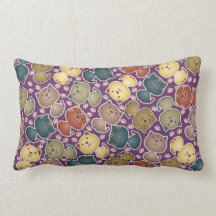 Kitty Kats Purple Lumbar Pillow