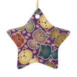 Kitty Kats Purple Star Ornament