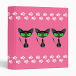 Kitty Kitty Kat - Pink Paw Binder 1"