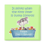 Kitty Litter Stinks magnets