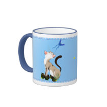 Kitty Looking At A Butterfly Mug