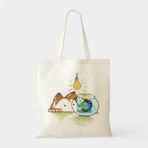 Kitty looking fishy bags