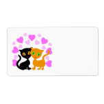 Kitty Love Personalized Shipping Labels