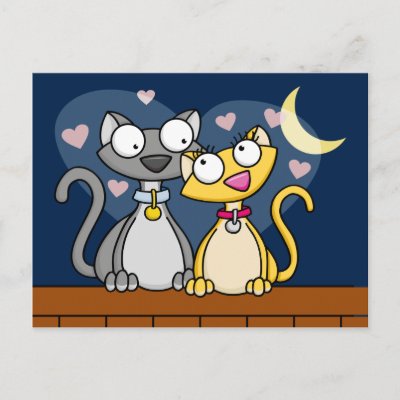 kitties in love. Kitty Love Postcards by