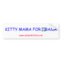KITTY MAMA FOR OBAMA bumper stickers