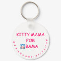 Kitty Mama for Obama keychains by darthdialup Kitty Mama for Obama keychains