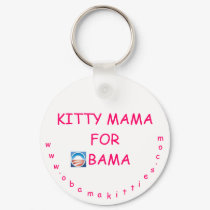 Kitty Mama for Obama keychains by darthdialup Kitty Mama for Obama keychains