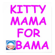 Kitty Mama for Obama Poster posters