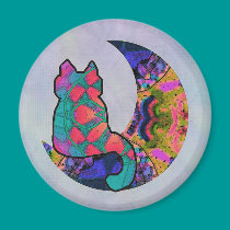 kitty moon magnets by lissame73 kitty moon magnets