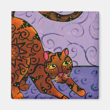 Kitty of the Rising Sun Refrigerator Magnet