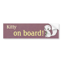 Kitty on Board Bumper Sticker bumper stickers