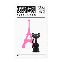 Kitty on Vacation in Paris Stamp