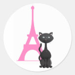 Kitty on Vacation in Paris Sticker