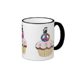 Kitty Peace Cupcake Mug