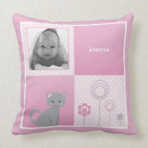 Kitty - pink pillow pillows