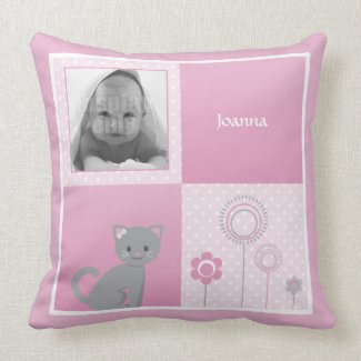 Kitty - pink pillow mojo_throwpillow