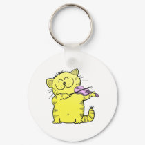 Kitty Play Violin keychains