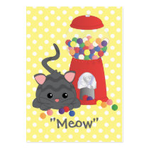 Kitty Playing with gumballs business cards by candystore Kitty Playing with gumballs business cards