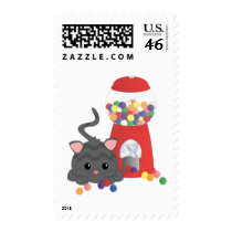 Kitty Playing with Gumballs Stamps