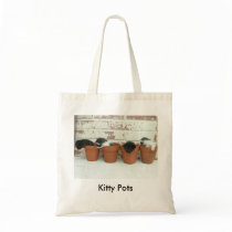Kitty Pots Tote bags by Squidwoman Kitty Pots Tote bags