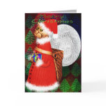 Kitty Santa template Card