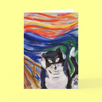 Kitty Scream Greeting Card cards