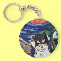 Kitty Scream Keychain keychains