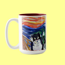 Kitty Scream Mug (Double) by donnabellas Kitty Scream Mug (Double)