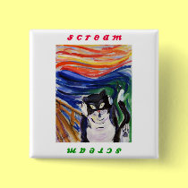 Kitty Scream with Scream Text Button