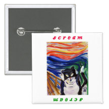 Kitty Scream with Scream Text Button