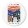 Kitty Scream with Scream Text Magnet