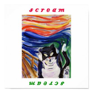 Kitty Scream with Scream Text print