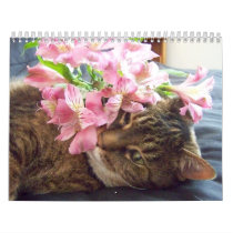 Kitty Smelling Flowers calendar