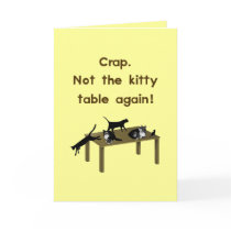 Kitty Table Funny Thanksgiving Card