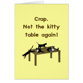Kitty Table Funny Thanksgiving Card
