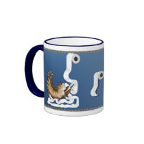 Kitty Toilet Paper Fetish Mugs mugs