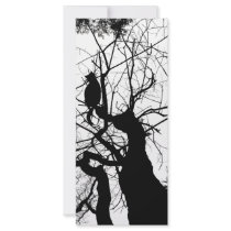 KITTY TREE SILHOUETTE B&W rack cards by VoXeeD KITTY TREE SILHOUETTE B&W rack cards